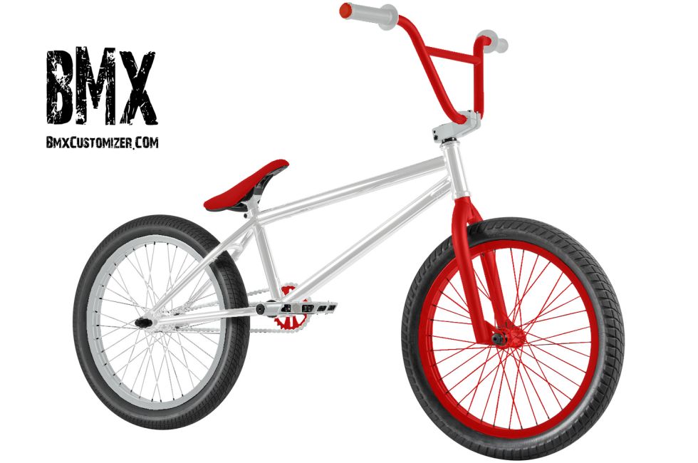 red and white bmx