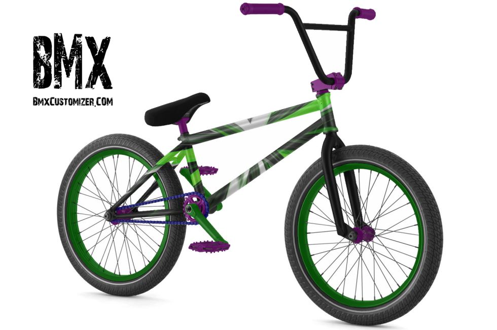 purple and green bike