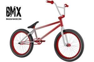 red and white bmx bike