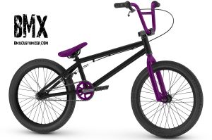 black and purple bmx bike