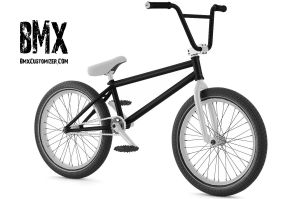 white and black bmx bike