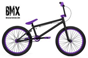 purple and black bikes